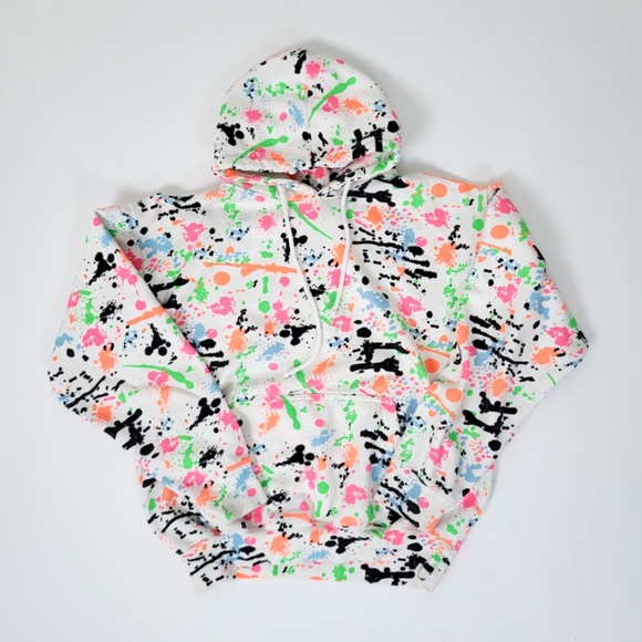 Vintage 80's sweatshirt hoodie splatter paint - Picture 10 of 10
